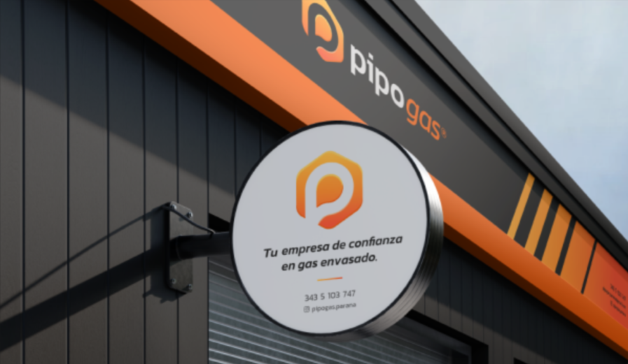 Cartelería de deposito de Pipo Gas
